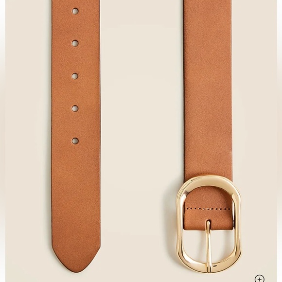 NEW J. Crew Women’s oval buckle belt in Italian leather Rich Toffee XL BW380 $98 - Picture 4 of 10